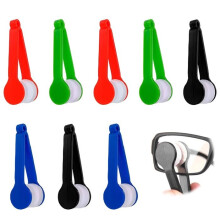 Set mit 8 Reinigungsbürsten für Brillen, Mini-Mikrofaserbürste aus weichem Kunststoff, tragbare Reinigungsbürste, Reinigungstuch