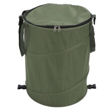 Großer, tragbarer und multifunktionaler Campingbehälter aus 600D Oxford-Gewebe mit Deckel, dunkelgrün