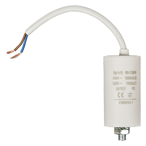 Kondensator 450V + Kabel 8.0uf / 450 V + cable