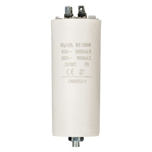 Kapacitor 450V + Earth 60.0uf / 450 v + Aarde