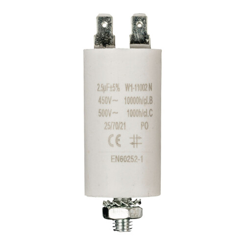 Kapacitor 450V + Earth 2.5uf / 450 v + Aarde