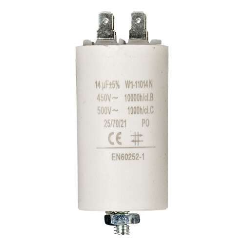 Kapacitor 450V + Earth 14.0uf / 450 v + Aarde