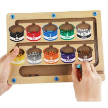 Magnetische doolhofspellen voor kinderen, Magnetisch stadsdoolhofspel, Kleuren leren, Houten speelgoed, Educatieve spellen, Motorische