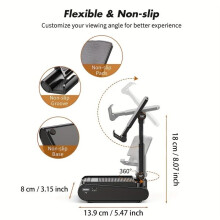 Mobiele telefoonhouder met draadloze luidspreker, antislipvoet, ideaal cadeau voor vader, familie en vrienden - Draagbaar