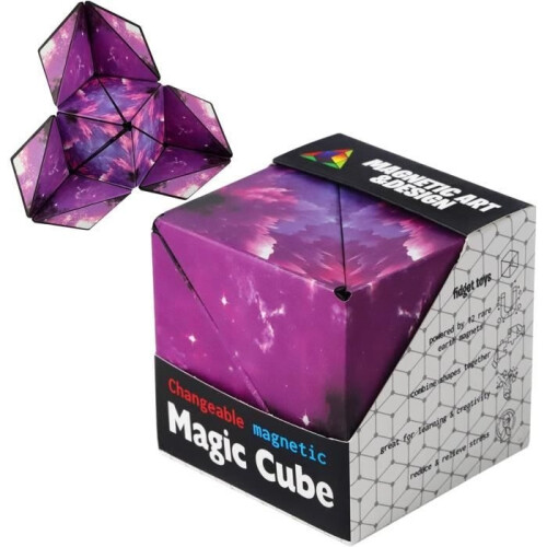 Magnetic Magic Cube, Transformable Infinity Cube Galaxy, 3D Infinity Magnetic Cube, Transforming Cube Anti-Stress Toy