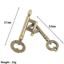 4-delige metalen puzzel met 3D-vergrendelingsmechanisme
