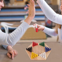 Bordspel - HB016 - Klassiek Chinees damspel - Houten - 60 stukken - Voor kinderen vanaf 3 jaar