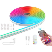 LED-strip - 3M - RGB Neon - Waterdicht siliconen IP65 - Bluetooth - Flexibel 12V
