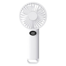 Portable Handheld Small Fan LCD Display with 6-Speed Wind Power Handheld/Vertical Multi-Purpose Small Fan W