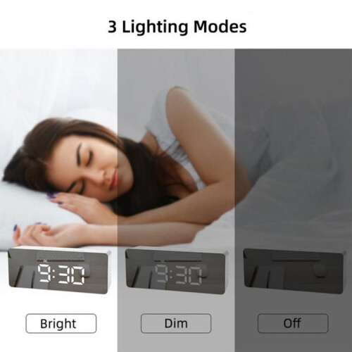 Mini digitale LED-wekker met thermometer en kalenderfunctie (groen) 2
