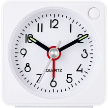 Reiswekker - Klassiek - Wit - Snooze - Licht - Stille Quartz