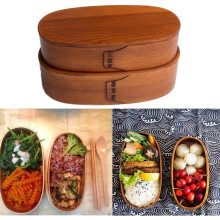 1set Japanese-Style Double-Layer Bento Box (for Adults and Children), Comes with Cutlery and Storage Pouch