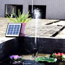 Doe-het-zelf 1,5W Solar Fontein Kit - 5 Sproeiers voor Vogelbadjes - Buitenvijvers en Tuinen - Milieuvriendelijke werking