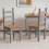 Mercers Furniture Corona Grey Wax Pair of Dining Chairs Solid Wood Pine 5