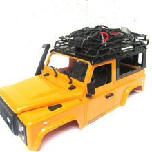 2 Pcs RC Car Part: 1 Pcs Elastic Luggage Net & 1 Pcs Metal Rear Bumper with Tow Hook