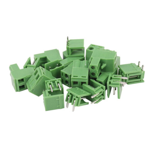 60 Pcs 5.08Mm Pas 2Pin Plug-In Vis PCB Bornier Connecteur Angle Droit 1