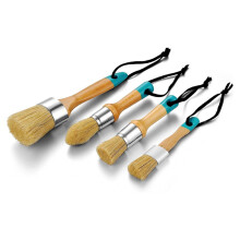 PincéIs de Giz para MóVeis, Conjunto de PincéIs Redondos, Pincel de Cera, PincéIs de EstêNcil 1 Pincel Oval e 3 PincéIs Redondos, B