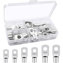 30 stuks kabelogen, elektrische kabelogen, krimpklemmen, accukrimpklemmen 16 mm² 25 mm² 35 mm² - M8 M10 rond