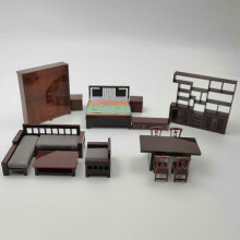 (1 25) 1:20 1:25 1:30 Dollhouse Mini Sofa Arm-chair Refrigerator Doll House Furnitures