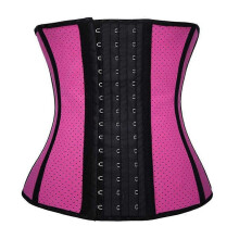 (3XL, rose) 100% Latex Latex Rubber Breathable Mesh Body Shaping Underwear 9 Steel Bones Professional Sports Body Shaping Belly Belt