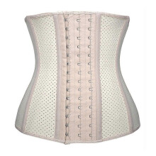 (XS, apricot) 100% Latex Latex Rubber Breathable Mesh Body Shaping Underwear 9 Steel Bones Professional Sports Body Shaping Belly Belt