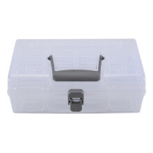 Bead Organizer Box with Handle, 24 Pcs Rectangle Storage Plastic Cases, Clear Bead Storage Containers Boxes