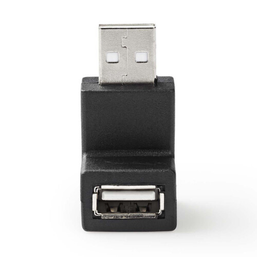 USB-A adaptér | USB 2.0 | USB-A samec | USB-A samice | 480 Mbps | Kulatý | Poniklovaný | PVC | Černá | Box