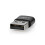 USB-A adaptér | USB 2.0 | USB-A samec | USB-C Female | 480 Mbps | Kulatý | Poniklovaný | Černá | Box 6
