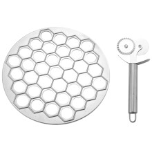 Moule à Boulettes Russe Fabricant Moule en Métal Pelmeni avec Roue de Ravioli de Pâtisserie Pâtes Double Coupeur pour Outils de Cuisine de Cuisine