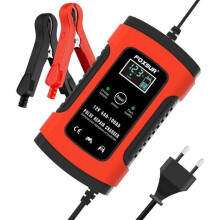 Oplader, startbooster en startkabels Volautomatische 12V 5000mA acculader/onderhouder voor auto's.