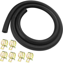 Brandstofslangenset van 1 meter, 8 mm met slangklemmen, voor motorfietsen, tractoren en grasmaaiers.