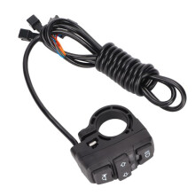DK336 3-in-1 motorfietsstuurschakelaar, richtingaanwijzer, claxon, lichtschakelaar, IPX4 waterdicht voor fiets/voertuig