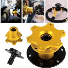 Gouden universele autostuurnaafadapter met snelsluiting voor racegebruik, afneembare montageset