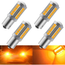 4 stuks amberkleurige 1156 BAU15S PY21W 5630 33SMD LED-autolampen 900LM superheldere richtingaanwijzers voor 12-30V 3,6W