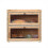 (Wood) z Wooden Bread Storage Container Bin 2 Layer Breadbox Holder Food Organizer 1