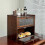 (Brown) z Wooden Bread Storage Container Bin 2 Layer Breadbox Holder Food Organizer 2