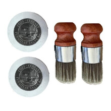 2-delige Wise Owl Leder Meubelpommade Set (Leer Meubelpommade en Borstel)