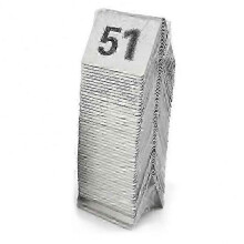 (51 to 75) 25 Pcs Stainless Steel Table Numbers Stable Base Multipurpose Number Sign For Restaurant Hotel Cafe_w