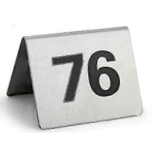 (76 to 100) 25 Pcs Stainless Steel Table Numbers Stable Base Multipurpose Number Sign For Restaurant Hotel Cafe_w
