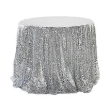 (60cm, rose gold) Embroidered Sequins Tablecloth Dinning Round Glitter Photography Props Decorations z