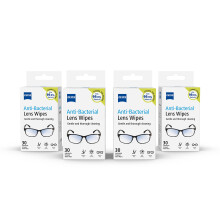 ZEISS Anti-Bacterial Lens Wipes, Lens Cleaner for Glasses, Cameras & Binoculars,