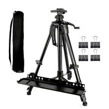 z Tripod Easel with Adjustable Height Foldable Metal with Paint Tray Canvas Holder for Indoor and Outdoor Use