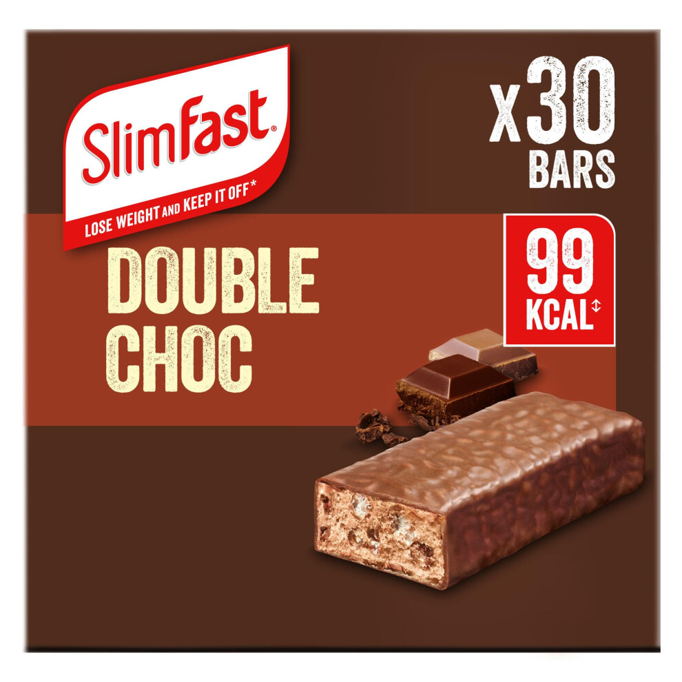 Slimfast • Meal Replacement Snack Bar • Double Chocolate Flavour • Just 99 Calor