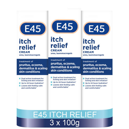 E45 E45 Itch Relief Cream (3 x 100g Tube)