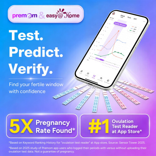 Easy@Home 50 Ovulation Test Strips and 20 Pregnancy Test Strips, Ovulation and P 1