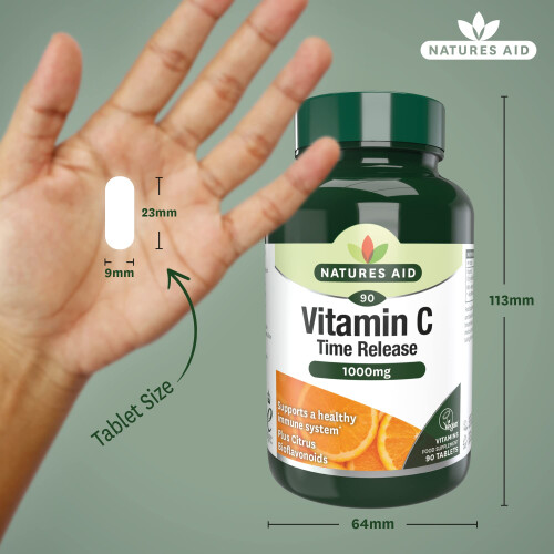 Natures Aid Natures Aid Vitamin C 1000mg Time Release Supplement – 90 Tablets 2