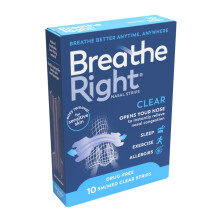 Breathe Right, Clear Nasal Strips, Small/Medium, 10 Pieces