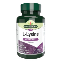 Natures Aid L-Lysine 1000mg – High Strength Essential Amino Acid – Supports Immu