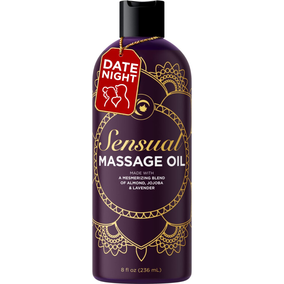 Maple Holistics Aromatherapy Sensual Massage Oil For Couples - Lavender Massage Oil For Skin Wit