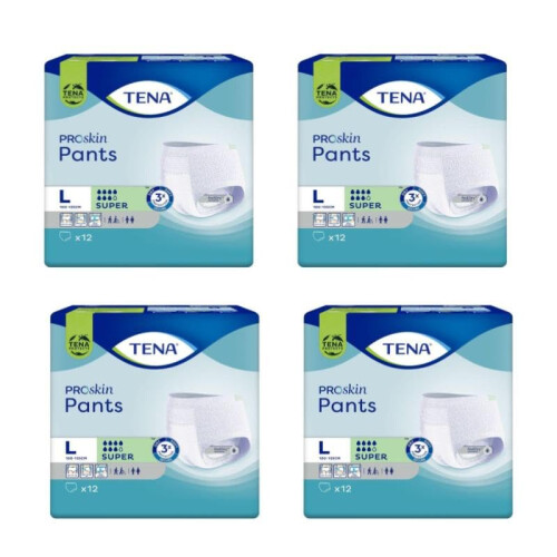 Tena Tena Pants Super Large 12 Pants, Pack of 4